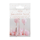 Rose Gold and Pink Streamer Balloon Tails- 5 Inner Pack