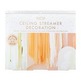 Peach and Gold Hanging Streamer Party Backdrop- 5 Inner Pack