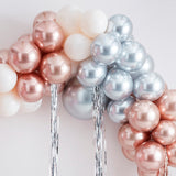 Mixed Metallics Balloon Arch With Streamers- 5 Inner Pack