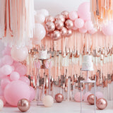 Mixed Metallics Balloon Arch With Streamers- 5 Inner Pack