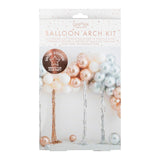 Mixed Metallics Balloon Arch With Streamers- 5 Inner Pack