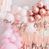 21st Rose Gold Happy Birthday Banner Bunting- 5 Inner Pack