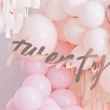 21st Rose Gold Happy Birthday Banner Bunting