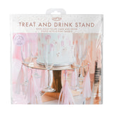 Rose Gold Cake Stand with Drink Holders- 5 Inner Pack