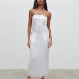 PRETTY LAVISH Menton Floral Sequin Midaxi Dress