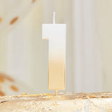 Gold Ombre 1 Number Birthday Candle