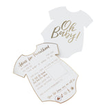 Gold Foiled Baby Shower Prediction Game Cards- 10 Inner Pack