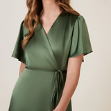 REWRITTEN Florence Waterfall Bridesmaid Dress - Olive Green