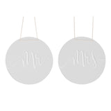Acrylic Mr and Mrs Chair Signs