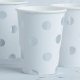 Silver Foiled Polka Dot Paper Cups - Pick & Mix- 10 Inner Pack