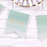 Mint Green Ombre & Gold Foiled Paper Bunting - Pick & Mix