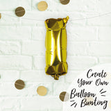 Gold Foil Letter Balloons- 5 Inner Pack