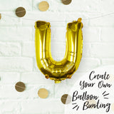 Gold Foil Letter Balloons- 5 Inner Pack