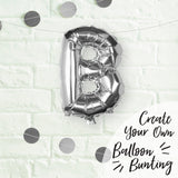 Silver Foil Letter Balloons- 5 Inner Pack