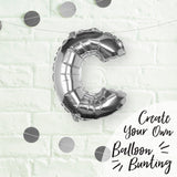 Silver Foil Letter Balloons- 5 Inner Pack