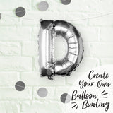 Silver Foil Letter Balloons- 5 Inner Pack