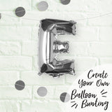 Silver Foil Letter Balloons- 5 Inner Pack