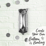 Silver Foil Letter Balloons- 5 Inner Pack