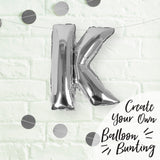 Silver Foil Letter Balloons- 5 Inner Pack