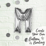 Silver Foil Letter Balloons- 5 Inner Pack