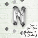 Silver Foil Letter Balloons- 5 Inner Pack
