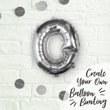 Silver Foil Letter Balloons- 5 Inner Pack