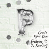 Silver Foil Letter Balloons- 5 Inner Pack