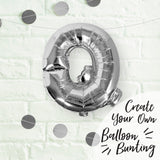 Silver Foil Letter Balloons- 5 Inner Pack