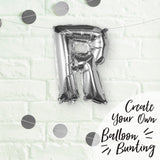 Silver Foil Letter Balloons- 5 Inner Pack