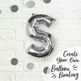 Silver Foil Letter Balloons- 5 Inner Pack