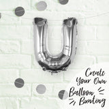 Silver Foil Letter Balloons- 5 Inner Pack