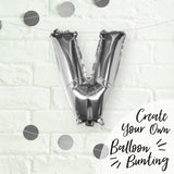 Silver Foil Letter Balloons- 5 Inner Pack