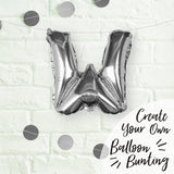 Silver Foil Letter Balloons- 5 Inner Pack
