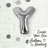 Silver Foil Letter Balloons- 5 Inner Pack