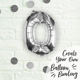 Silver Foil Number Balloon