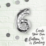 Silver Foil Number Balloon