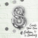 Silver Foil Number Balloon