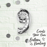 Silver Foil Number Balloon