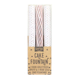 Rose Gold Cake Fountain Candles- 10 Inner Pack