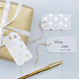 Foiled Gold Polka Dot Luggage Tags - Pick and Mix