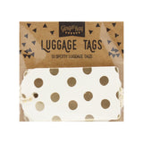 Foiled Gold Polka Dot Luggage Tags - Pick and Mix