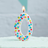 Polka Dot Candle Number 0 - Pick and Mix