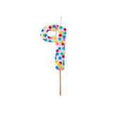 Polka Dot Candle Number 9 - Pick and Mix