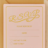Gold Foiled RSVP Cards - Pastel Perfection- 10 Inner Pack