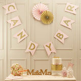 Pink & Gold Candy Bar Bunting - Pastel Perfection