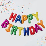Rainbow Happy Birthday Bunting Balloons- 5 Inner Pack