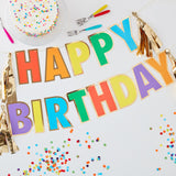 Rainbow Happy Birthday Bunting Balloons- 5 Inner Pack