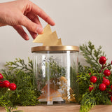 Festive Memory Jar with Gold Tree Notelets- 5 Inner Pack