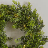 Cedar Pine Foliage Christmas Wreath with Lights- 5 Inner Pack