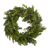 Cedar Pine Foliage Christmas Wreath with Lights- 5 Inner Pack
